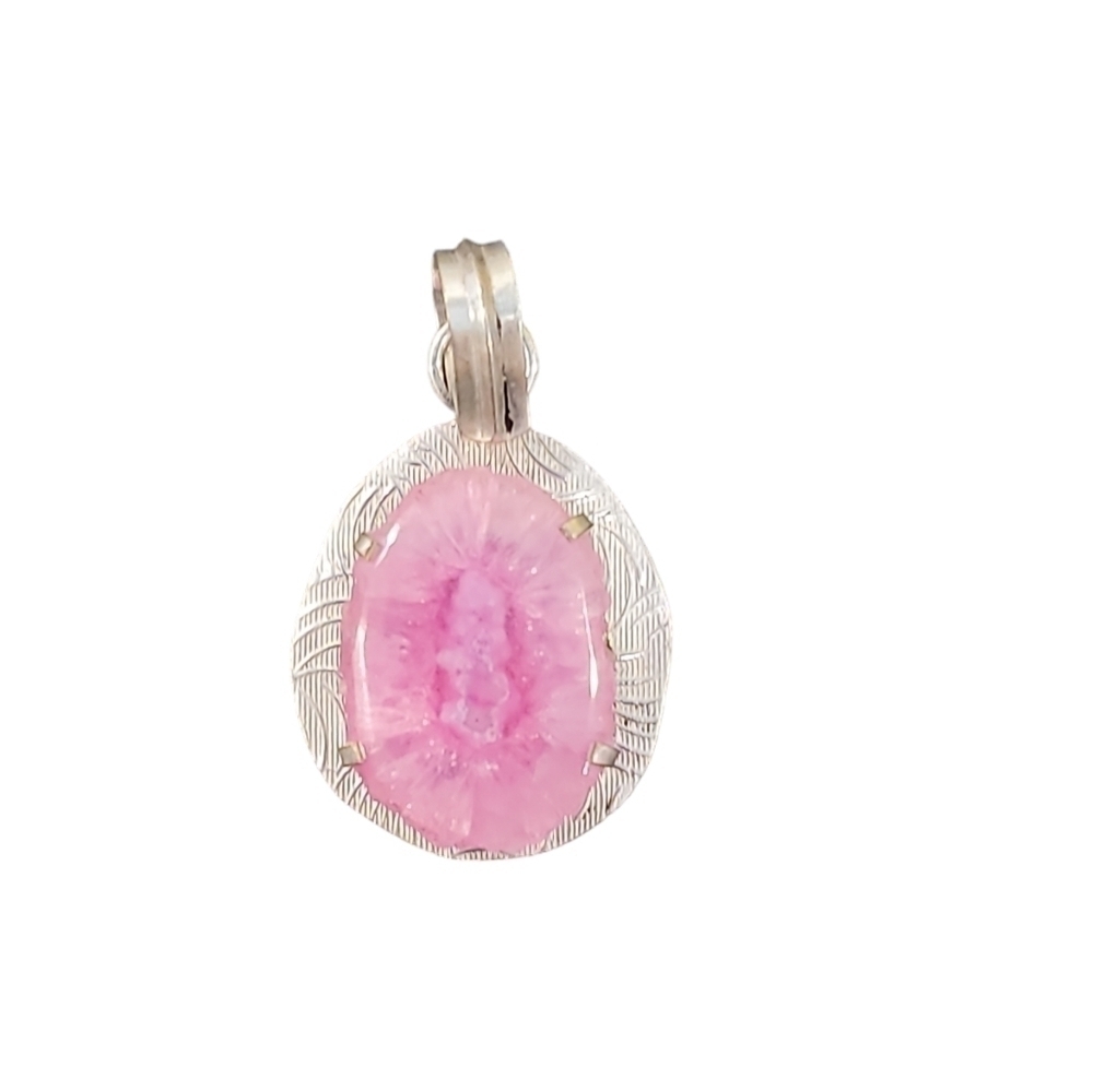 Pink stone pendant